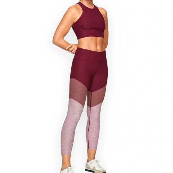 Outdoor Voices Berry Pink Purple Springs 7/8 Tight Leggings Size Medium - Picture 3 of 12